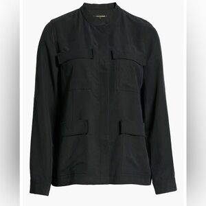 Kobi Halperin $398 Tencel Linen Starr Jacket in Black Size Small
